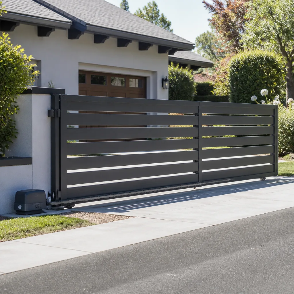 Sliding driveway gates